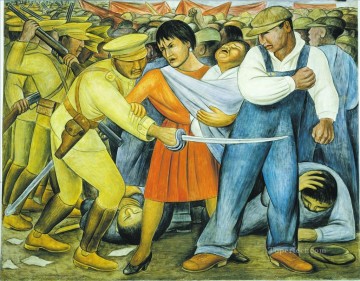 社会主義の蜂起 ディエゴ・リベラ Oil Paintings
